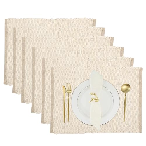 6. White placemats