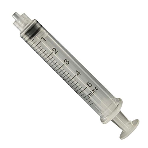 Manual Calibrated Luer Lock Syringe Barrel and Stopper, Clear, 5cc, 50/Bag (10 Bag)