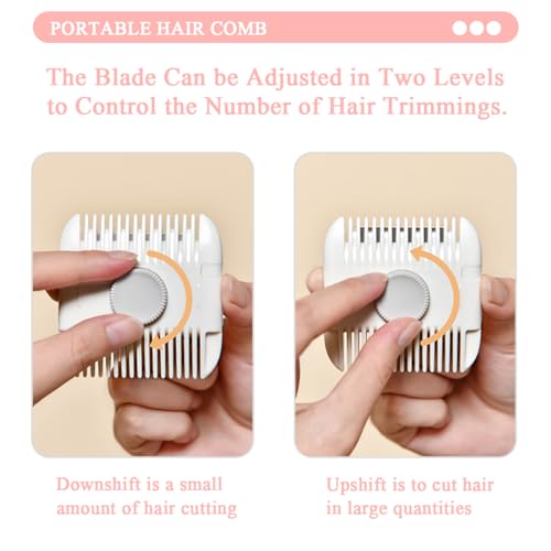 2 PCS 2-in-1 Hair Trimmer Comb,Split Ends Hair Trimmer,Mini Portable Hair Breakage Tool, Dual-Sided Design with Cover, for Thinning Hair Cutting and Styling Scissors Hairdressing - Image 4