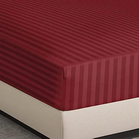 Hafaa Super King Size Fitted Sheet Burgundy Cover