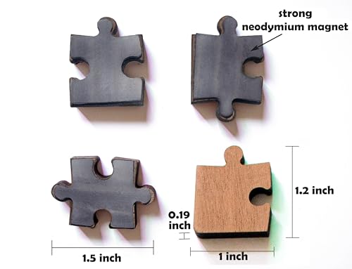 Imanes de madera para refrigerador, 24 piezas miniatura 5