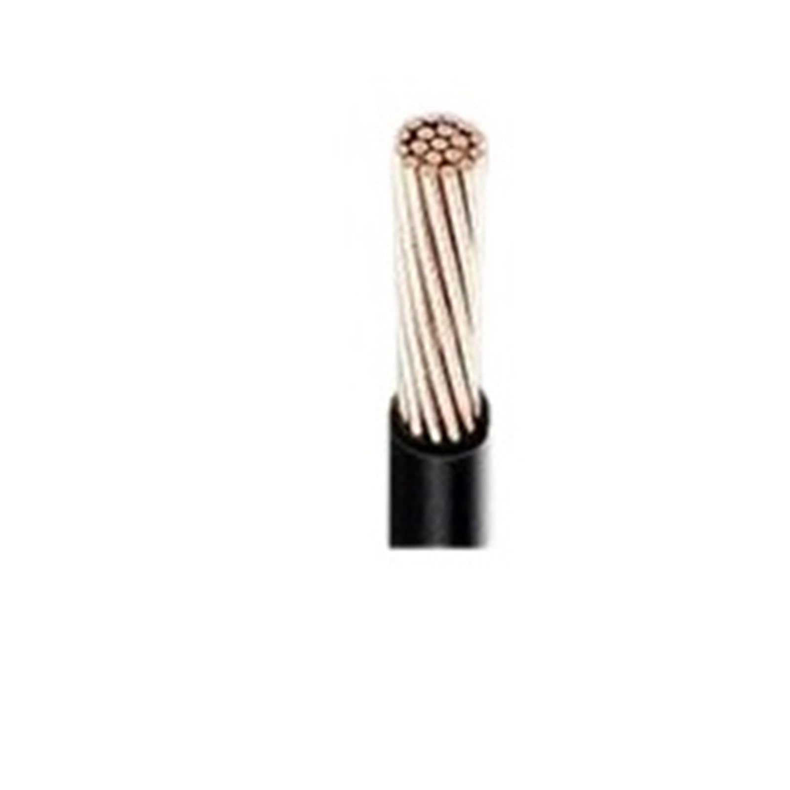 Cable doméstico de 2 Metros 18/17/15/13/9/11 AWG iluminación de decoración del hogar Flexible de un Solo núcleo de Cobre multihilo(Black 2m,10mm2 7 AWG)