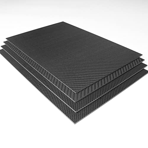 CKSEKD 245x245mm Thickness 0.5-6mm High Strength 3K Forged High Temperature Board Carbon Fiber Sheet For RC UAV/Toys, 1pcs (Color : 1.0mm Twill Matte)
