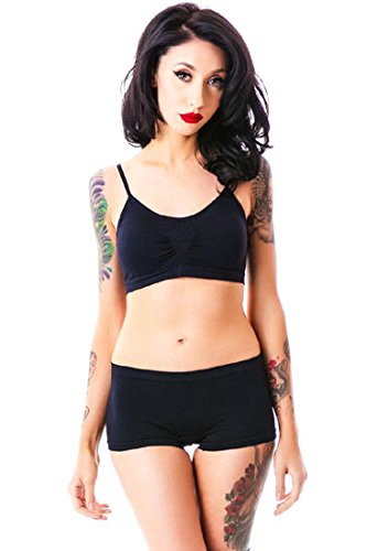 Hot-U Comfort Spaghetti Strap Sports Bra Matching Boyshort