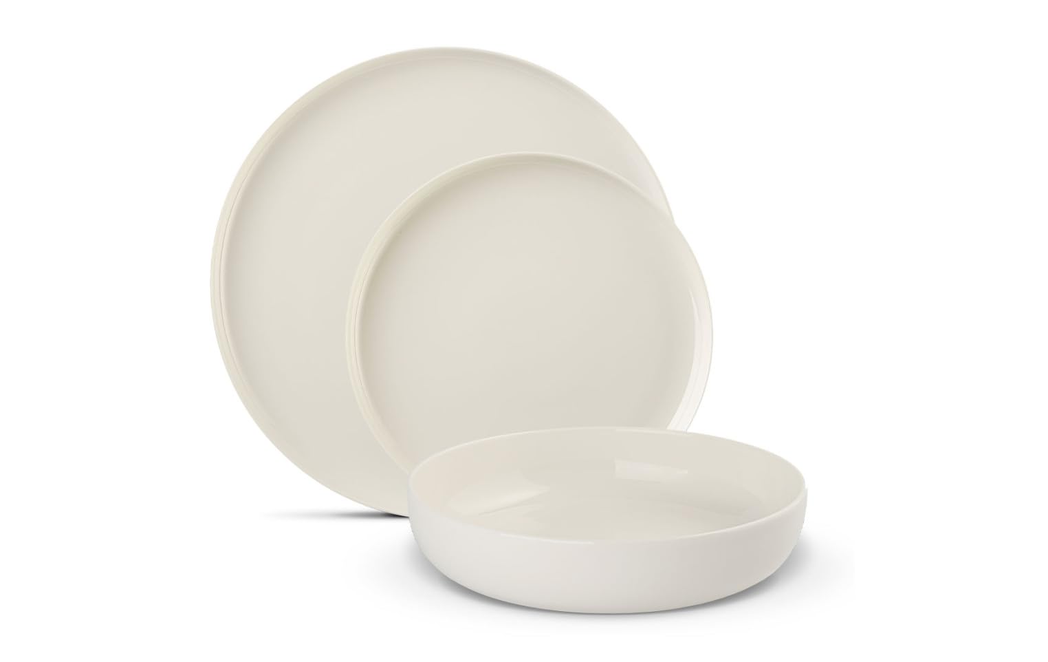 Gerlach 1760 Zastawa Stołowa - 18-częściowy Zestaw Naczyń Obiadowych dla 6 Osób - Zestaw Talerzy - Porcelana Flow New