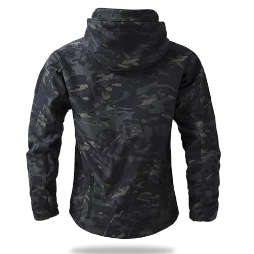 Generisch Armee Jacke Herren, Jagdbekleidung Jagd Leichte Armee Feldjack Tactical Jacke Bunwehr Camouflage Flecktarn Windbreaker Herren Winter Us Militär Angeljacke 3XL