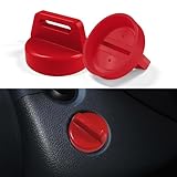HQRNYP 2PCS Ignition Key Cover, Key Cap Cover, Car Ignition Switch Dust Caps Compatible with Polaris Ranger, Trail Boss, Magnum, Xpress, Sport, Ranger, Sportsman, Replace OEM# 5433534, 5431964 (Red)