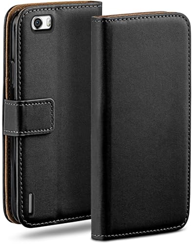 Étui Huawei Honor 6 moex en cuir synthétique noir avec rabat de protection élégant