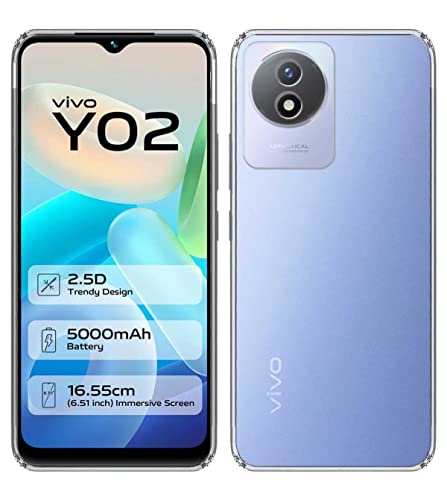 Image of COVERBLACK Rubber Silicone Back Cover for Vivo Y02 - Transparent