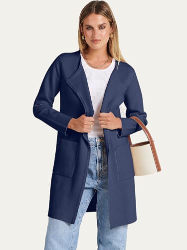 Image of ANRABESS Womens Cardigan Sweater Open Front Knit Long Coatigan Dressy Casual Jacket Coat 2026 Fall Outfits Classy Clothes
