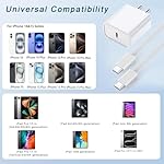 10FT iPhone 16e Charger Fast Charging,2Pack 20W USB C Apple 16e 15 Pro Charger Block & 10Foot Long USBC Woven Cable Cord for iPhone 16/16e/16 Pro Max/16 Pro/16 Plus/15/15 Pro Max/15 Plus/iPad Pro 12.9 - Image 2