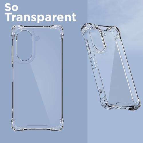 Image of Outlouders Back Cover for Poco C71 / Redmi A5 Clear Transparent PC + TPU Bumper Case with Raised Edges for Shockproof Protection (Transparent)