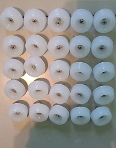 Image of Plastic End Cap Buffer (Pack of 10) with self Tapping SS Screws Suitable for Furniture Base Protection Available in White Color