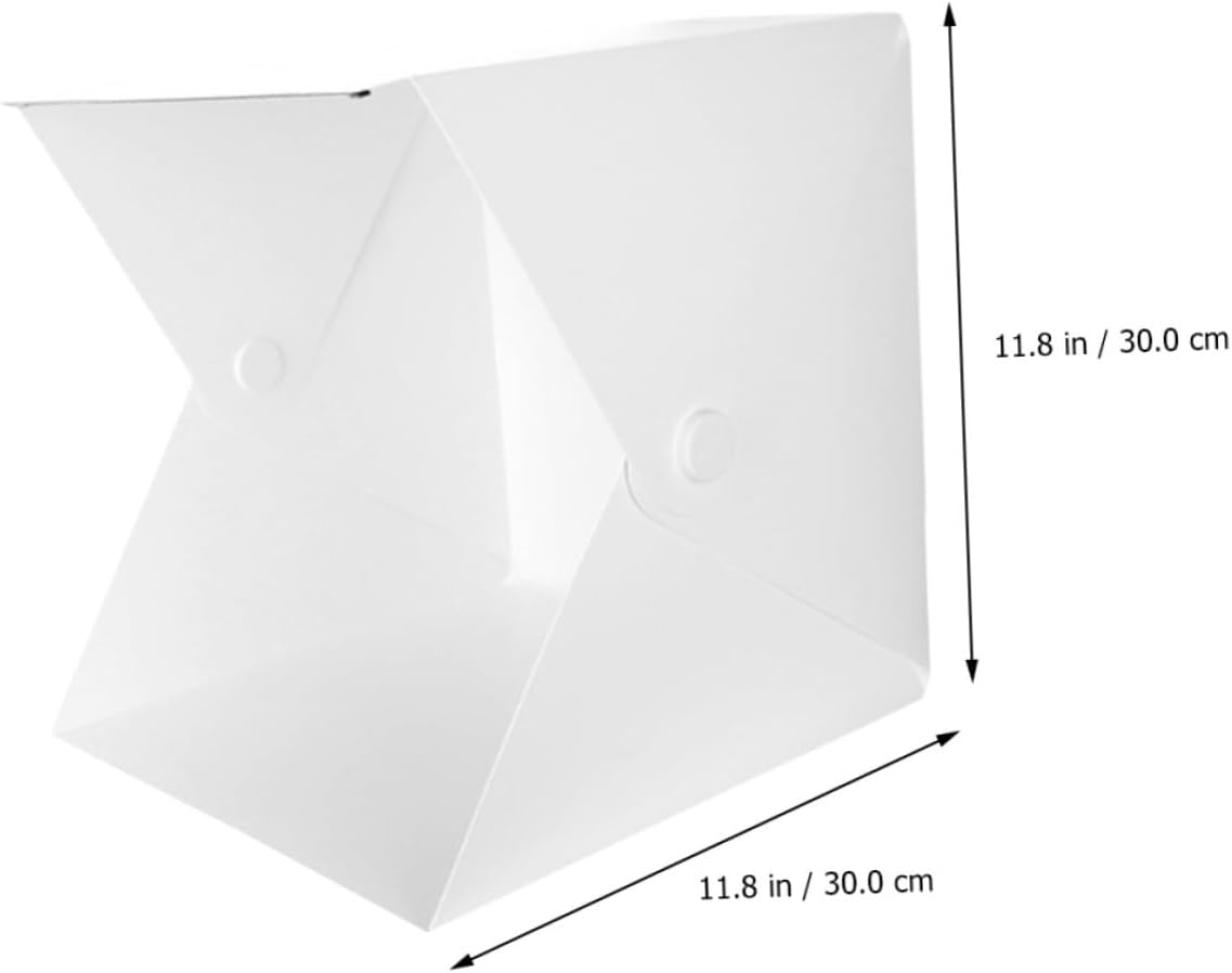 SHINEOFI Portable LED Mini Photography Light Box with Folding Double Light Strips, 6 Color Backdrops, 30cm Medium Photo Studio Tent for Product Shooting and Professional Photo Backdrops