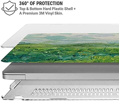 Skinit Case + Skin Compatible with MacBook Pro 13in M1 (2021) - Bridgeman Art Green Wheat Fields by Vincent Van Gogh Design