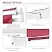 Outsunny 13' x 8' Retractable Awning, Patio Awnings, Sunshade Shelter w/Manual Crank Handle, UV & Water-Resistant Fabric and Aluminum Frame for Deck, Balcony, Yard, Wine Red