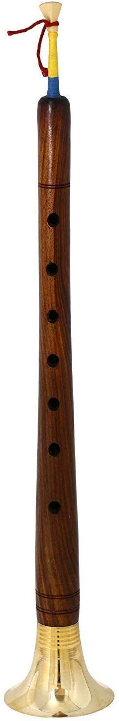 Shehnai - Strumento musicale indiano fatto a mano folk indiano a bocca, per matrimoni, 40,6 cm