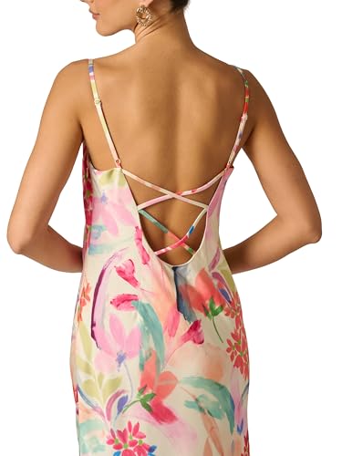 Image of Adrianna Papell Printed Sateen Long Dress