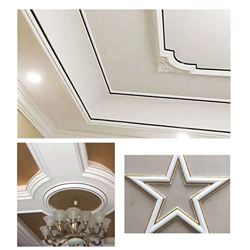 2 Pack Flexible Trim Self Adhesive, White Ceiling Molding Peel And Stick, 40Ft In Total, Caulk Strip Self Adhesive For Floors, Ceilings, Countertops, Sink, Toilet, Tile Edge, Wall Corner (White) #TOP6