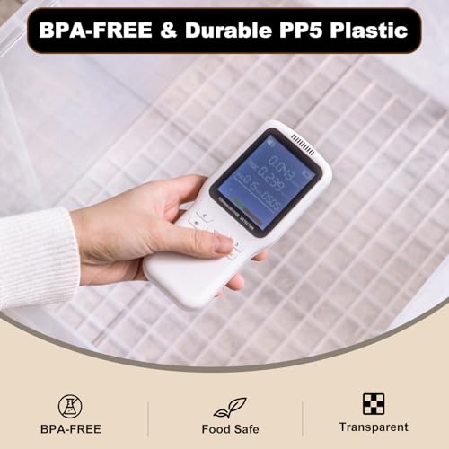 Image of 2 Pack Clear Storage Latch Bins, 2 Qt Small Storage Bins with Lids for Organizing, Plastic Storage Container Stackable Box for Home & Office, BPA-Free, Clear White