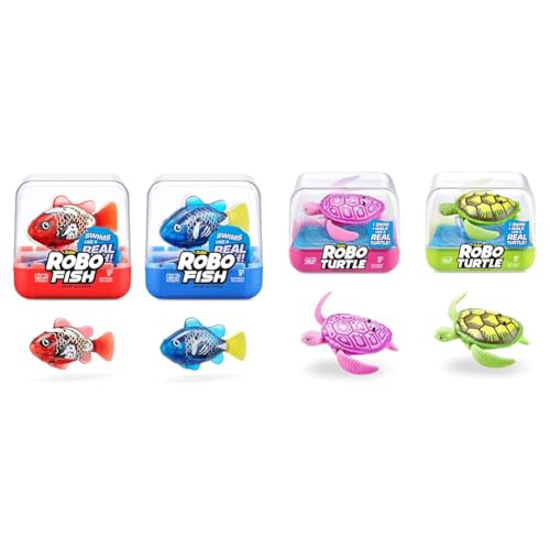 ROBO ALIVE Robo Fish Series 3 Roboter-Fisch, 2er Pack, Blau und Rot,...