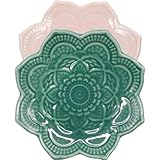 Mikikit 2 Stück Keramik Schmuckschale Blütenform Elegantes Deko Tablett für Schmuck Aufbewahrung Schlüsselablage Stilvolles Robustes Schmucktablett für Ringe Ohrringe Armbänder