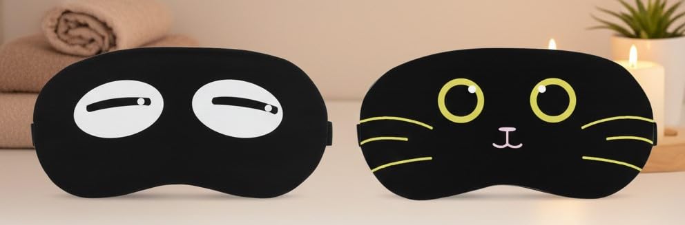 Cold Therapy Gel Eye Mask Set of 2 Cute Character Print Sleeping Shade for Kids & Adults Ultra Soft Gel Cooling Eye Mask Combo-image-47