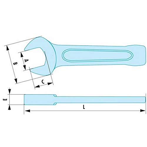 Clé à frapper Facom 49.17SR fourche 17 mm pour maintenance de machines