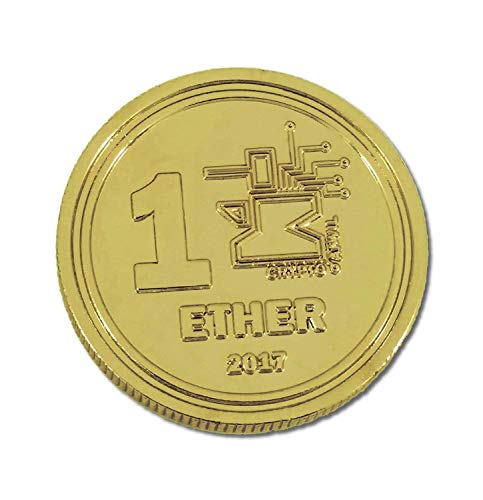 Ethereum Gold Plated Imitation Commemorative Collectors Coin 1 Ether