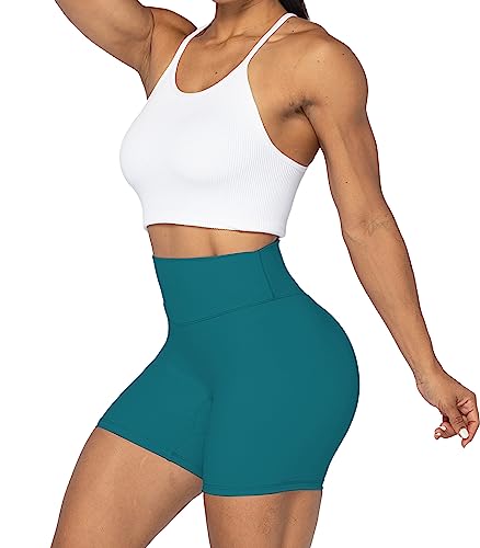 Image of Sunzel 25.4 cm Biker Shorts for Women with Pockets, High Waist Yoga Workout Shorts, 10 Inch Black, 2 Pieces