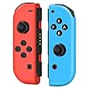 Replacement for Switch Controllers,Left and Right Wireless Controller Compatible with Nintendo Switch/OLED/Lite,with 6-Axis Gyro,Wake-up, Vibration,Red