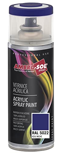 Ambro-Sol V4005022 Vernis peinture Acrylique Multi-Usage, Peinture Brillante pour Intérieur et Extérieur, Adapté a Tous Type de Matériau, Aérosol En...
