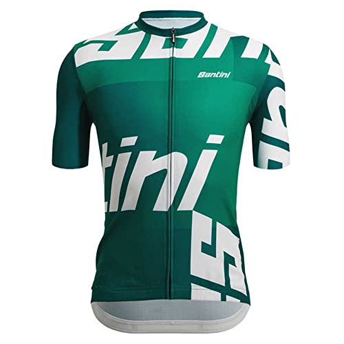 Santini Karma Logo Kurzarm Trikot Herren grün/weiß