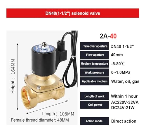 Électrovanne de fontaine laiton pour stopper les pannes de commande AC24V