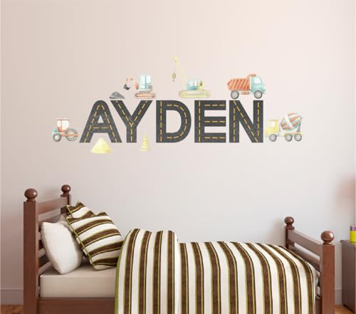 Vinilo decorativo personalizado camiones de construcción miniatura 3