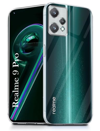 Image of Jkobi Back Cover for Realme 9 Pro (Silicone Clear Shockproof Case with Camera Protection | Soft and Flexible | Transparent)
