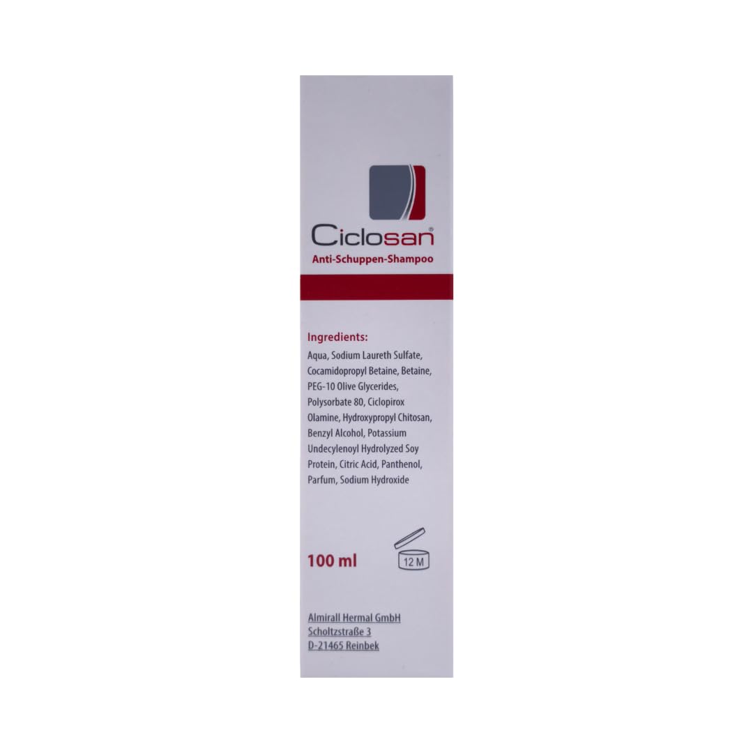 Ciclosan Anti-Schuppen Shampoo 100 ml I Pflege bei Schuppenbildung I Kopfhautpflege Shampoo I mit Ciclopirox-Olamin I für die regelmäßige Haarpflege I Kopfhaut & Haar I mit Pharma Perle Duschgel (2x)