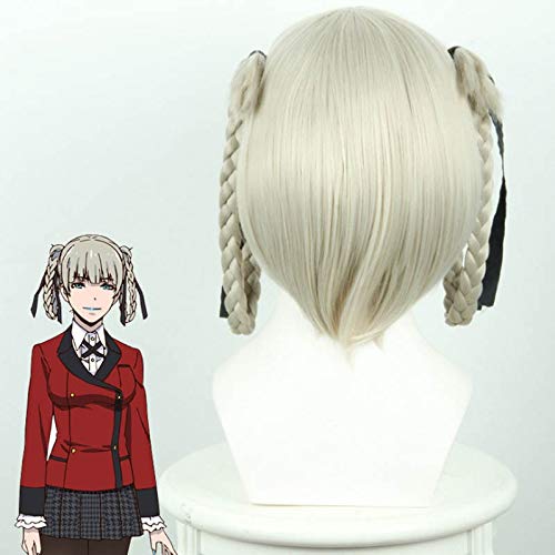 Miniatura 3 de Anime Kakegurui Compulsive Gambler Momobami Kirari Cosplay Wig Heat Resistant Synthetic Hair Wigs + Wig Cap