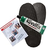 Viva Langsohlen Set mit Kövulfix Schuhkleber extra stark und Reparaturanleitung – Perfekte Lösung für Ihre Schuhreparaturen - langlebiger und Rutschfester Kompaktgummi - Schuhsohle Unisize (schwarz)