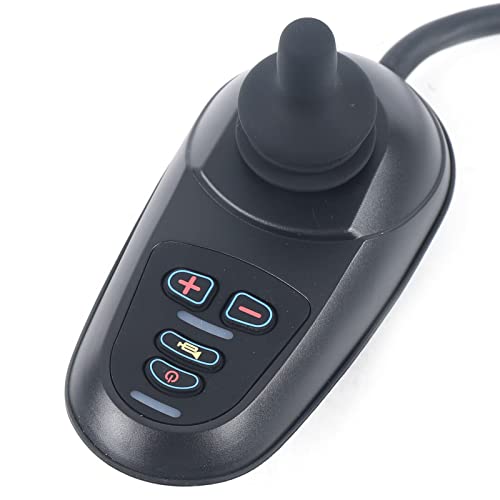 BJTDLLX Joystick Controller, 24V DC Waterproof Electric Power Wheelchair Controller Part Accessories 4 Keys Joystick, Drive Wheelchair Parts LED Command Joystick