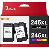 InkNI Compatible Ink Cartridge Replacement for Canon 245XL 246XL PG-245 XL Ink for Pixma TR4520 TR4522 MX492 MG2522 MX490 TS3122 TS3322 Printer (Black, Tri-Color)