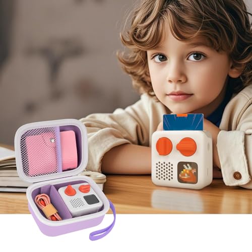Image of Carrying Case for Yoto Mini Player with 24+ Card Holder-Purple | Hard Shell,Removable Divider, Keep Essentials Protected and Organized for Travel, Car Rides and Daily Use, Case Only