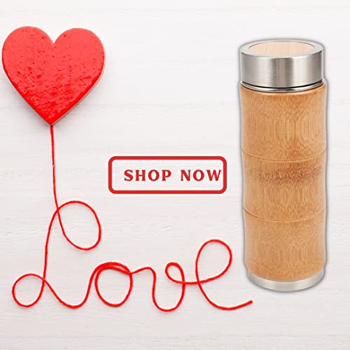 Insulated Bamboo Tea Tumbler With Infuser - Non-Slip, 16 Oz Capacity #TOP3