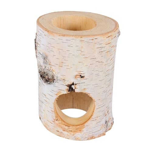 HIAKDOFT - HIAKDOFT Hamster Trunk Cave Bois Naturel Abri Respirant pour Petits Animaux Cachette et Aire de Jeu Confortable pour Rongeurs Habitat Handmade pour Hamsters et Cochons