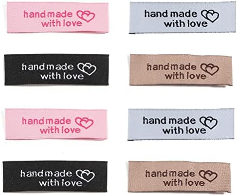 DSLSQD Handmade Label 100 Stück - Personalisierte Nähetiketten Für DIY & Handarbeit