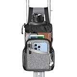 FINPAC Crutch Accessories Bag, Water-Resistant Storage Organizer Tote Bag with Drink Holder and Zipper Pouch...