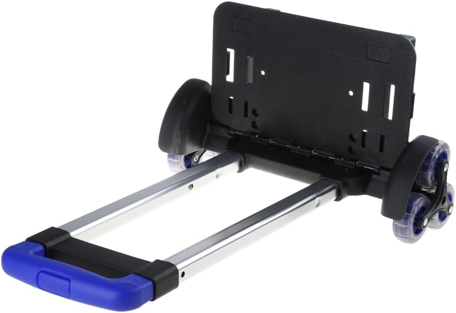 Backpack Trolley Foldable Trolley Cart 6 Wheels Rolling Luggage Carts Aluminium Alloy Luggage Hand Cart for School Bags