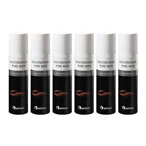 Spitzner Duschschaum Traummann  6 x 50 ml  – Duschschaum Männer im 4er Pack Wellness Dusche für sanft reinigende Körperpflege sensitiver Rasierschaum hautverträglich und vegan