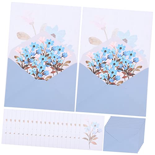 Uonlytech 1 Juego Sobres Escritura de Papelería Decorativa Tarjetas y Mensajes Escritos