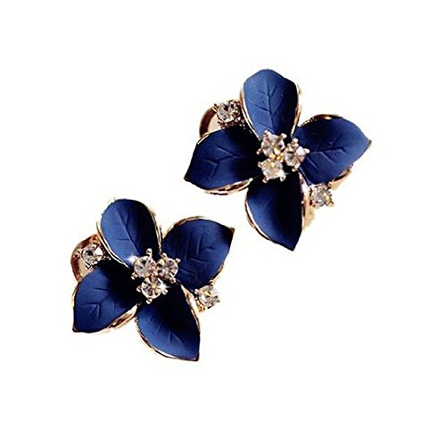 Preisvergleich Produktbild Artily Paar Damen Ohrringe Geweih Perle Ohrstecker Charming Elegant Ohrstecker Legierung Ohrstecker (Golden) 123456, Legierung, königsblau, 1